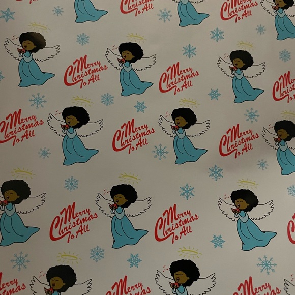 Christmas African American Angels Wrapping Paper - Afrocentric - Picture 7 of 8